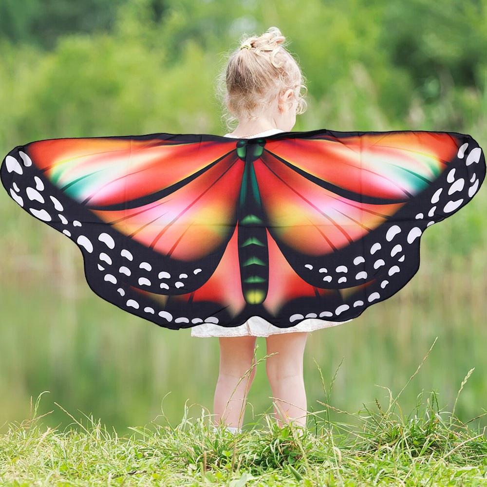 Kinder Halloween bedruck Schmetterlingsflgel Flgel Kostm, Schmetterling Pixie Cape Mädchen, Festival Kostüm Partei, Mehrfarbig