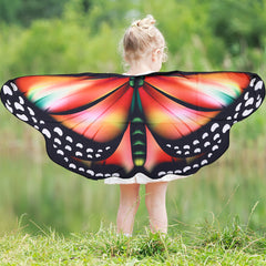 Kinder Halloween bedruck Schmetterlingsflgel Flgel Kostm, Schmetterling Pixie Cape Mädchen, Festival Kostüm Partei, Mehrfarbig