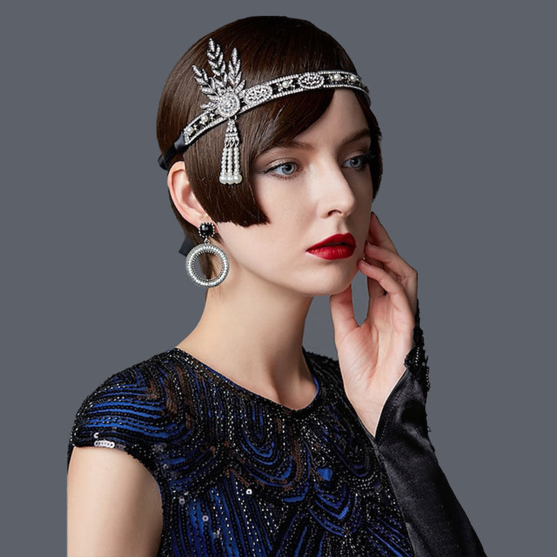 1920er Charleston Kleid Kopfschmuck Damen Flapper 1920er Jahre Retro Requisite