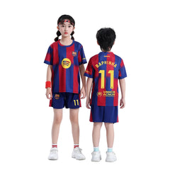 Kinder WM Trikot 2026 neue Saison FC Barcelona Fußballtrikot-Set für Kindergarten- und Grundschüler, Trainingsanzug mit Nummer 7/10, Großhandel&nbsp;