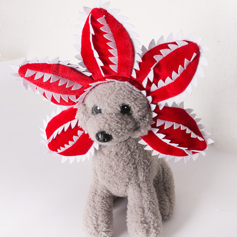 Haustier Kostüm Hund Kopfbdeckung Stranger Things Demogorgon Hundmütze Haustier Mütze
