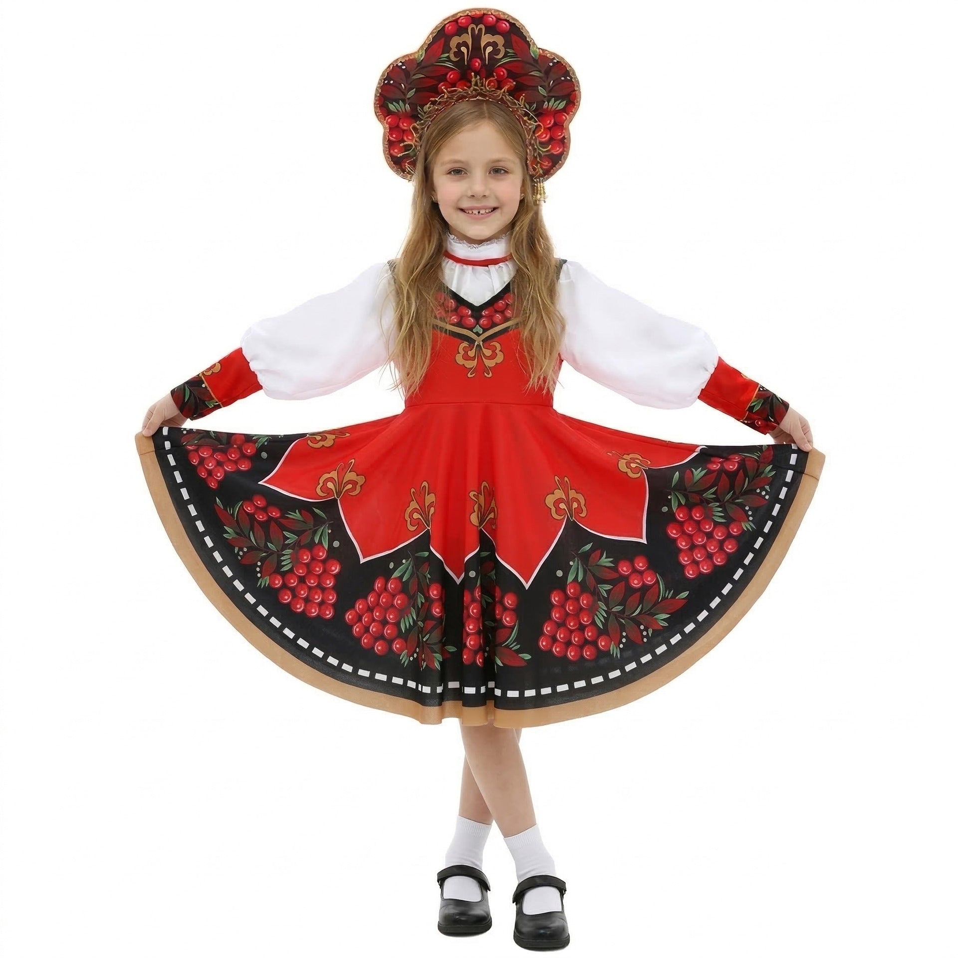 Kinder rot Russische Trachten für Jungen und Mädchen Kindertag Kostüm Cosplay Sets