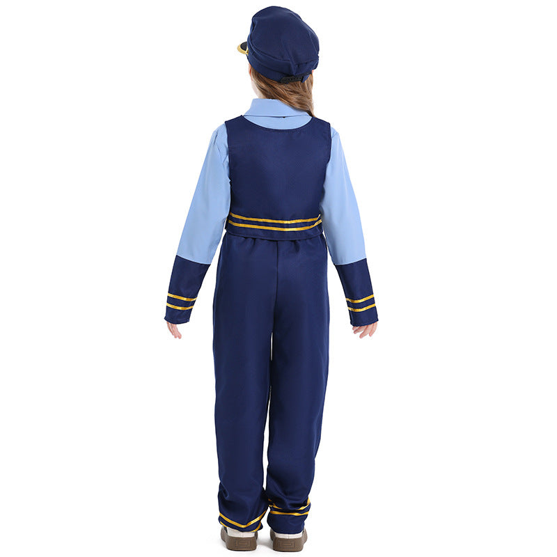 Kinder Mädchen Zootopia‌ Judy Hopps Kleid Cosplay Halloween Karneval Kostüm