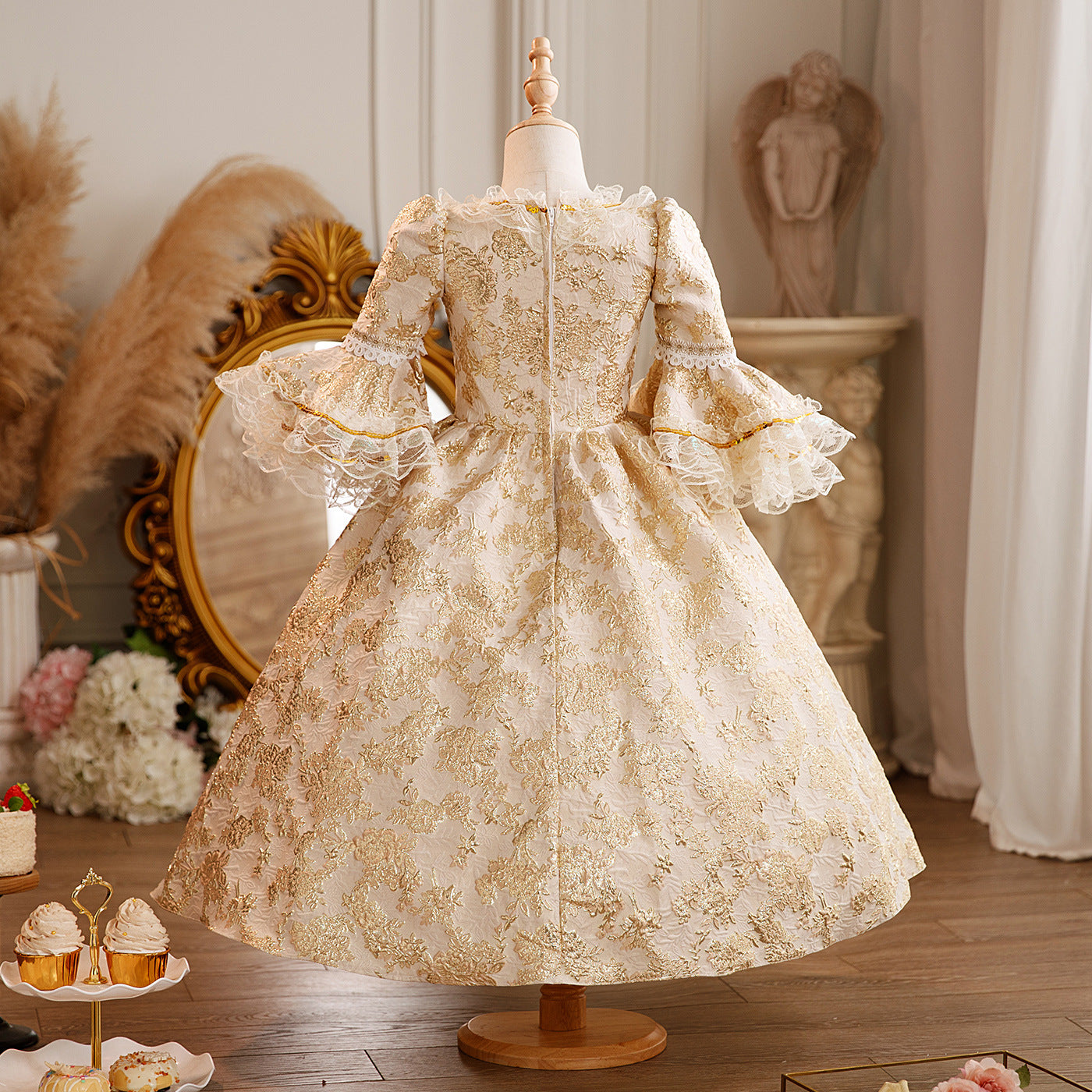 Kinder Mädchen Lolita Prinzessin Kleid Geburtstag Kostüm Palace Performance Kleid Weihnachten