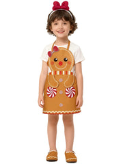 Kinder Flanell Pyjama im Lebkuchenmann Design - Weihnachts Cosplay Kostüm für Aufführungen