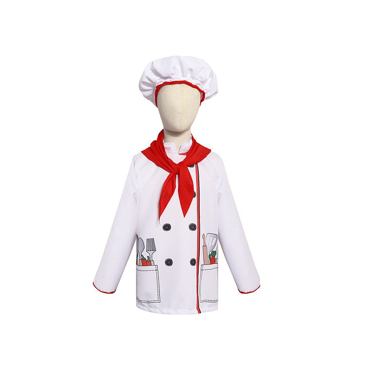 Kinder Chefkoch Anzug Kindergarten Spiel Festival Handwerk Klasse Backen Kleiner Chefkoch cosplay Kostüm Outfits Halloween Karneval
