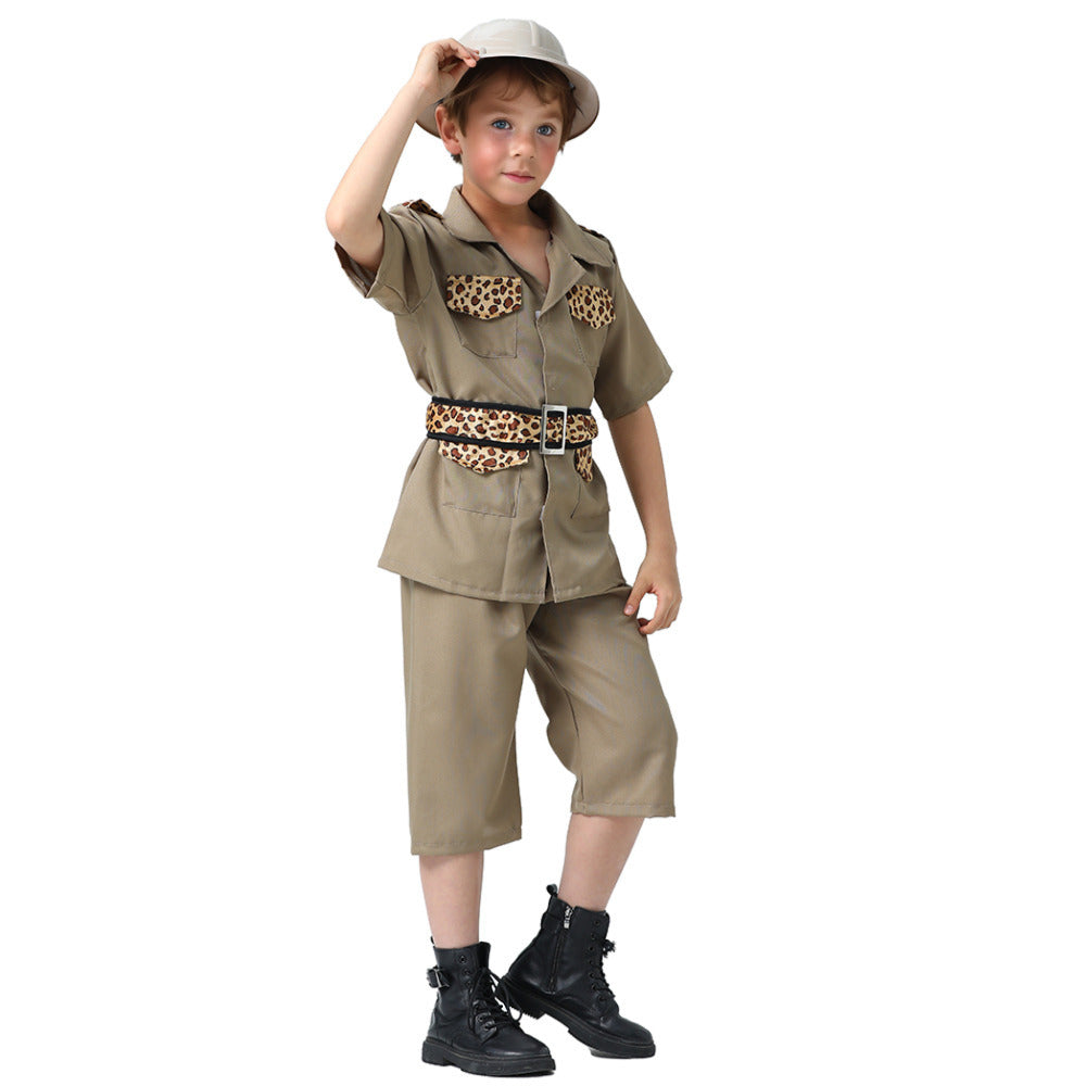 Kinder Karneval-Klamotten Safari Kostüm Dschungel-Kostüm Wildhüter Kostüm