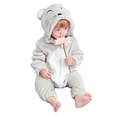 2024 Kinder Tier Kostüm Onesie Krabbelanzug Baby plus Größe Krabbelanzug Säugling Flanell Krabbelanzug