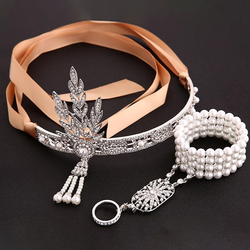 1920er Charleston Kleid Kopfschmuck Damen Flapper 1920er Jahre Retro Requisite