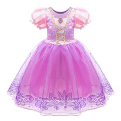 Kinder Mädchen Halloween Rapunzel Cosplay Kostüm für Kinder Tütukleid