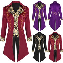 Herren Cosplay Kostüm Halloween Karneval Party Anzug Steampunk Mittelalterliche Gothic Viktorianischer Mantel
