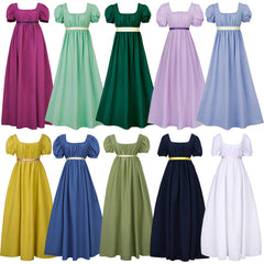 Damen Empire Taille Kleid Regency Ballkleid 19. Jahrhundert Viktorianische BallkleiderKleider Kostüm