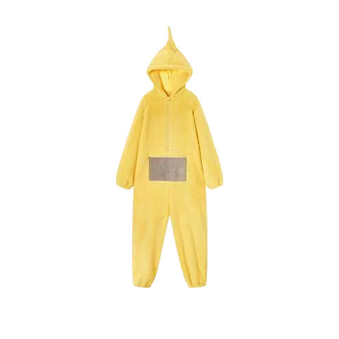 Erwachsene unsex Winter Pyjama Cartoon Teletubbies, verdicktes Korallenfleece Overall, warmer Hausanzug Nachthemd