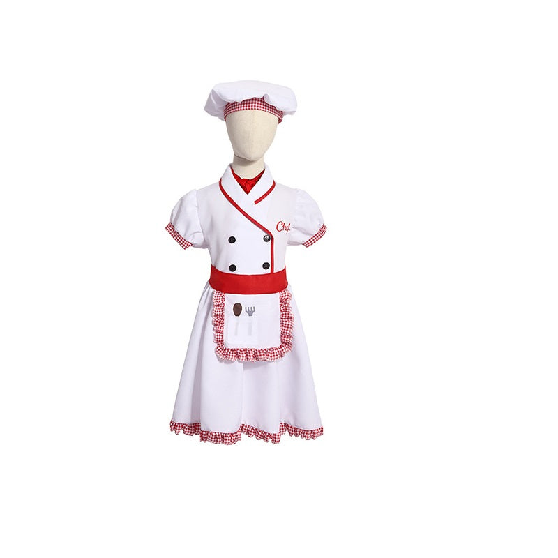 Kinder Chefkoch Anzug Kindergarten Spiel Festival Handwerk Klasse Backen Kleiner Chefkoch cosplay Kostüm Outfits Halloween Karneval