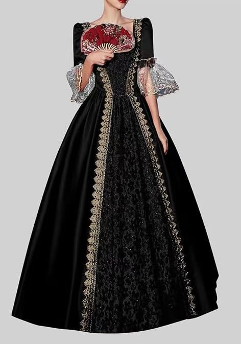Damen Hofkleider Spitze Patchwork Kleid Vintage Mittelalterliche Renaissance Kleid