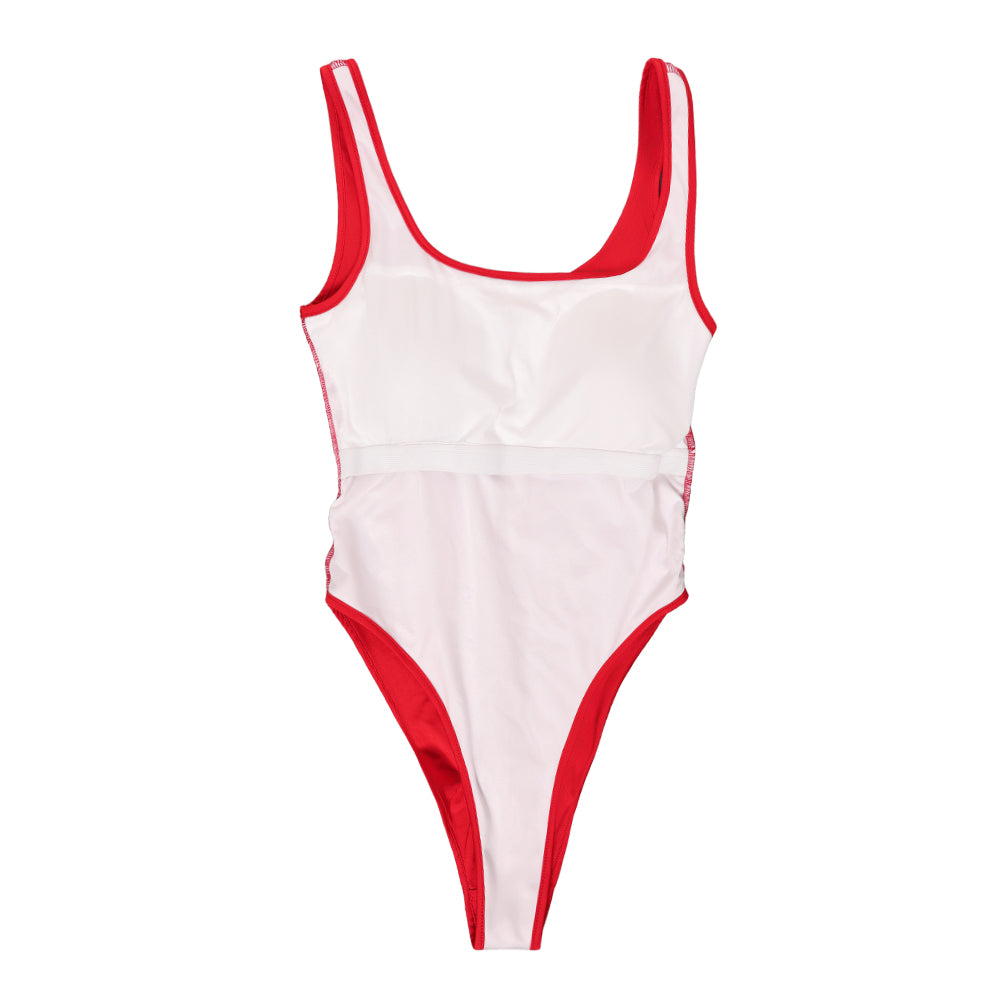 Baywatch Damen Badeanzug C.J. Parker Cosplay-Kostüm für Halloween, Karneval und Partys