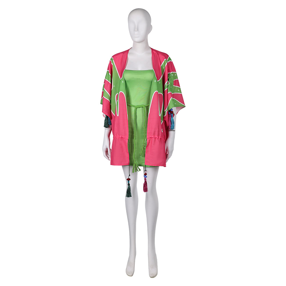 Damen ABBA Cosplay Kostüm Outfits Halloween Karneval Anzug Agnetha Faltskong Retro Style