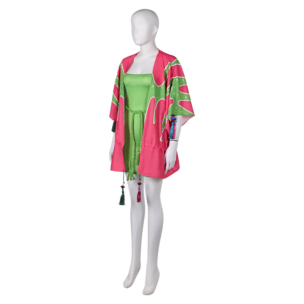 Damen ABBA Cosplay Kostüm Outfits Halloween Karneval Anzug Agnetha Faltskong Retro Style