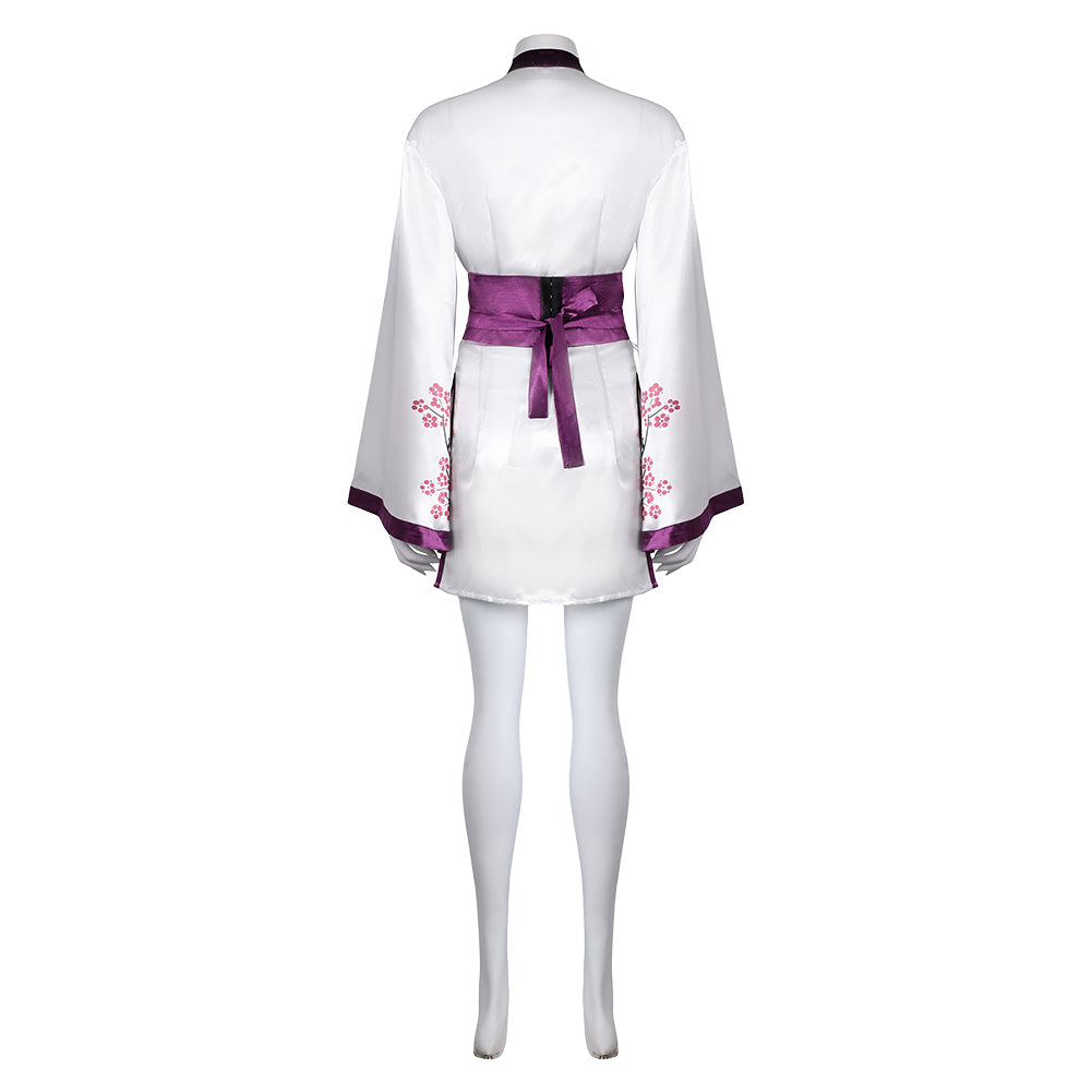 Damen ABBA Retro Style Robe Cosplay Kostüm Outfits Halloween Karneval Anzug Agnetha Faltskong