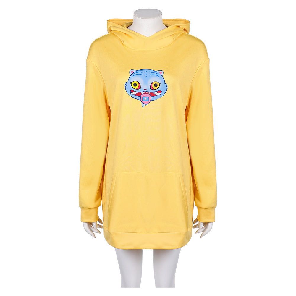Damen K-Pop Demon Hunters Cosplay Kostüm Halloween Karneval Hoodie Zoey