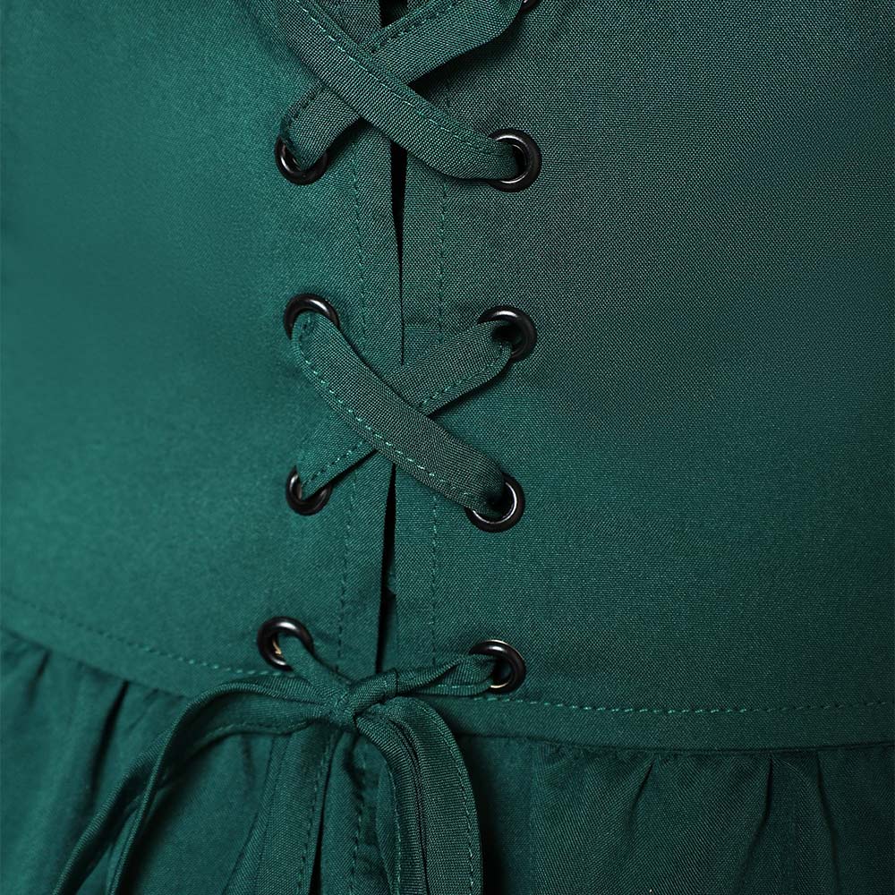 Damen Mittelalter Cosplay Kostüm Outfits Halloween Karneval Anzug Kleid