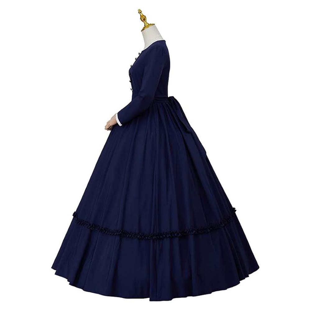 Damen Mittelalterlich Viktorianisch Retro Kleid Cosplay Kostüm Outfits Halloween Karneval Anzug