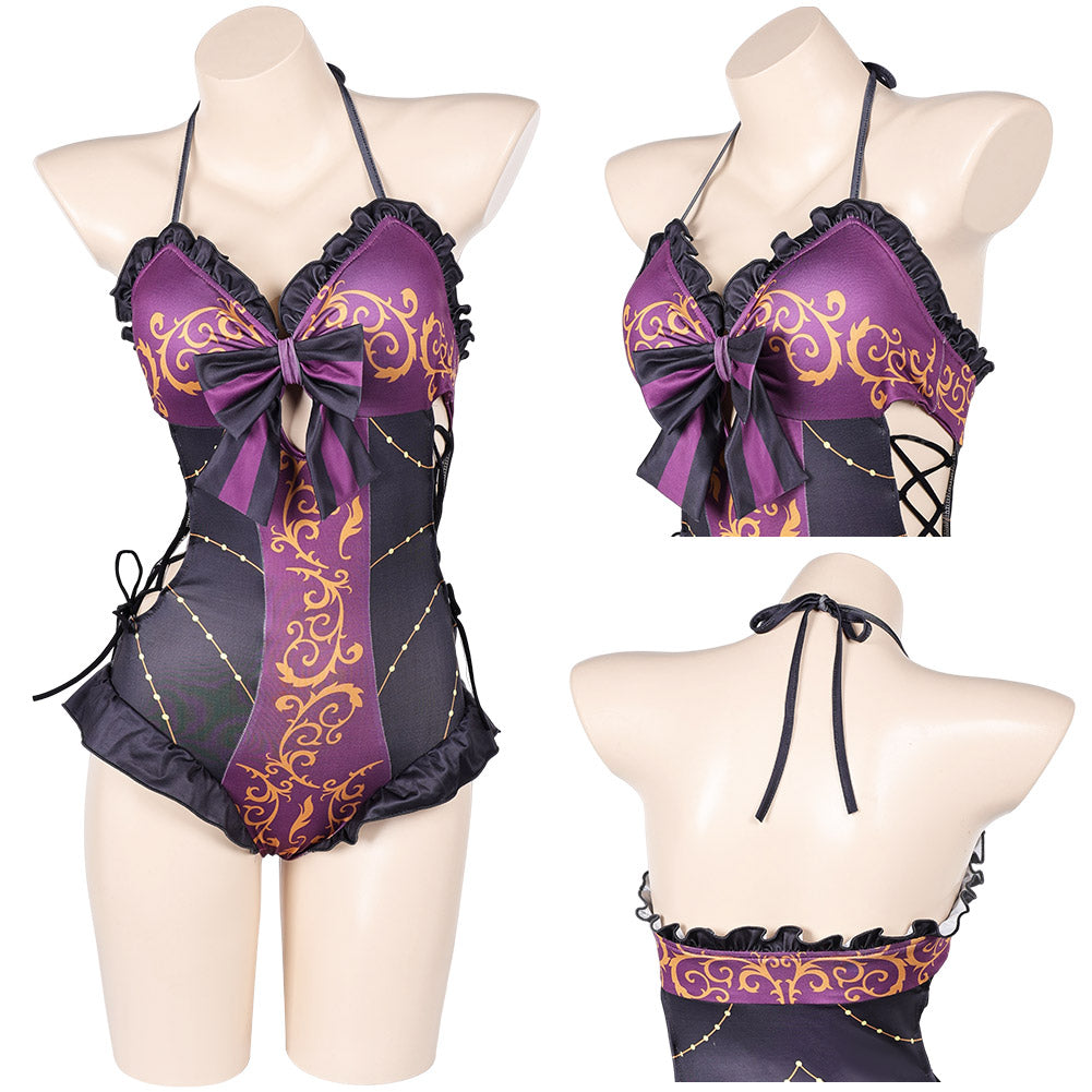 Damen sexy Baldur\'s Gate Badeanzug Astarion Cosplay Kostüm Outfits Halloween Karneval Anzug