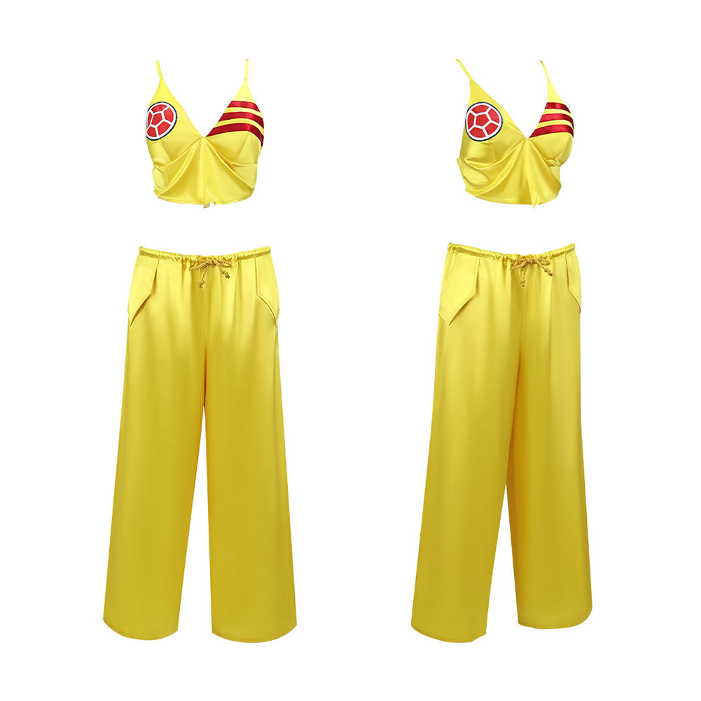 Damen Shakira Cheerleader-Kostüm Cosplay-Kostüm für Halloween und Karnevalspartys