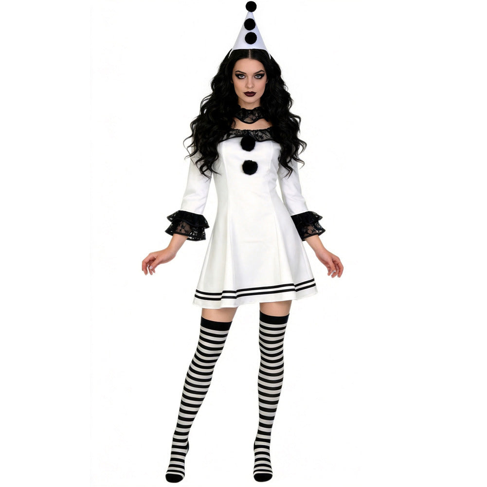 Damen Terrifier Clown Cosplay-Kostüm für Halloween, Karneval und Partys