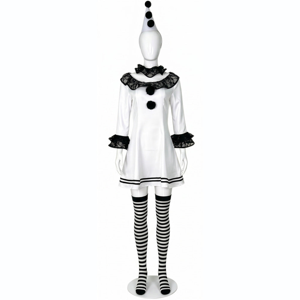 Damen Terrifier Clown Cosplay-Kostüm für Halloween, Karneval und Partys