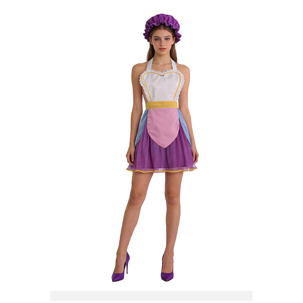 Die Schöne und das Biest Kinder Mädchen Kleid Cosplay-Kostüm für Halloween, Karneval oder Partys: Mrs. Potts