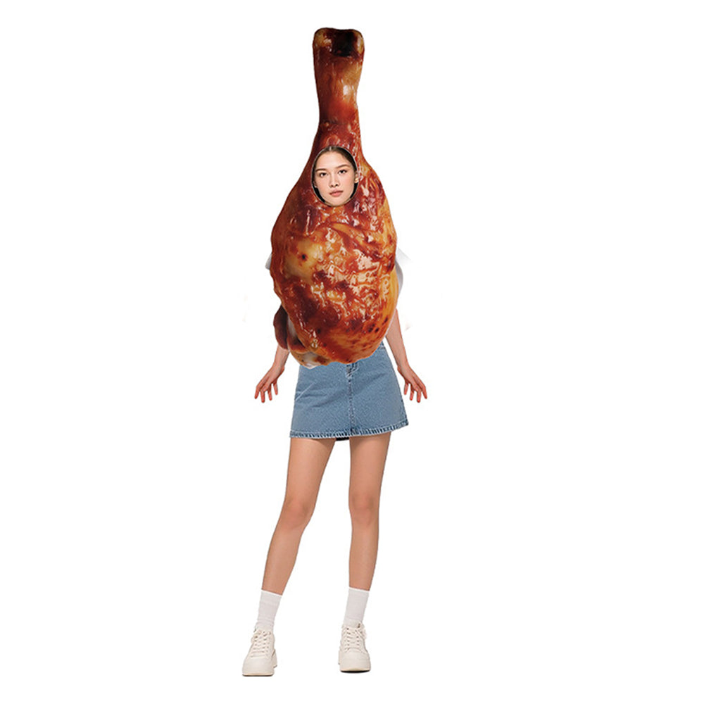 Erwachsene unisex Cosplay-Kostüm für Halloween, Karneval oder Partys Hähnchenschenkel