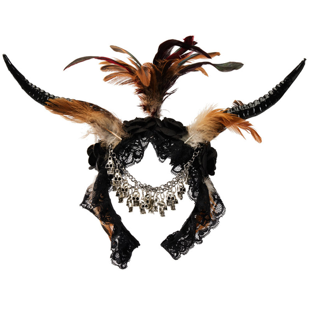 Gothic Kopfbedeckung Halloween Karneval Kostüm Zubehör Halloween Horn Hair Hoop