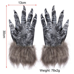 Halloween Karneval Kostüm Zubehör Werwolf Handschuhe Krallen