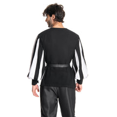 Herren Cosplay Kostüm Outfits Halloween Karneval Anzug Herrenhemd Pirat Mittelalter