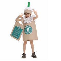 Kinder Halloween Maskerade Lebensmittel verkleiden sich Kaffee cos Bühne Leistung Kostüme