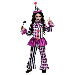 Kinder Cosplay-Kostüm Halloween Karneval Party-Outfit Clown Illusionist