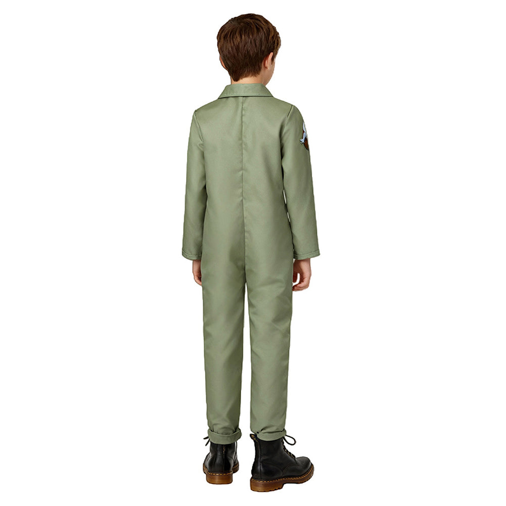Kinder Ghostbusters grün Jumpsuit Cosplay Kostüm Halloween Karneval Party Anzug