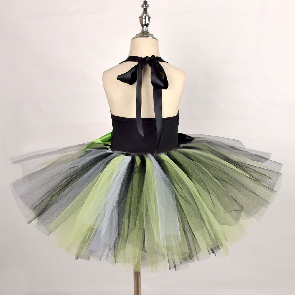 Kinder Mäcdchen tutu Kleid Beetlejuice Cosplay Kostüm Outfits Halloween Karneval Anzug