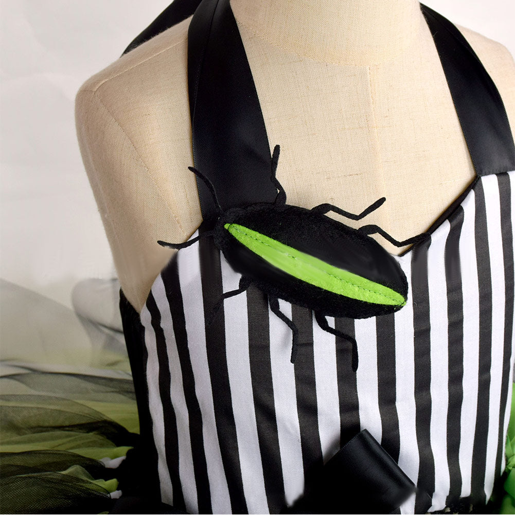Kinder Mäcdchen tutu Kleid Beetlejuice Cosplay Kostüm Outfits Halloween Karneval Anzug