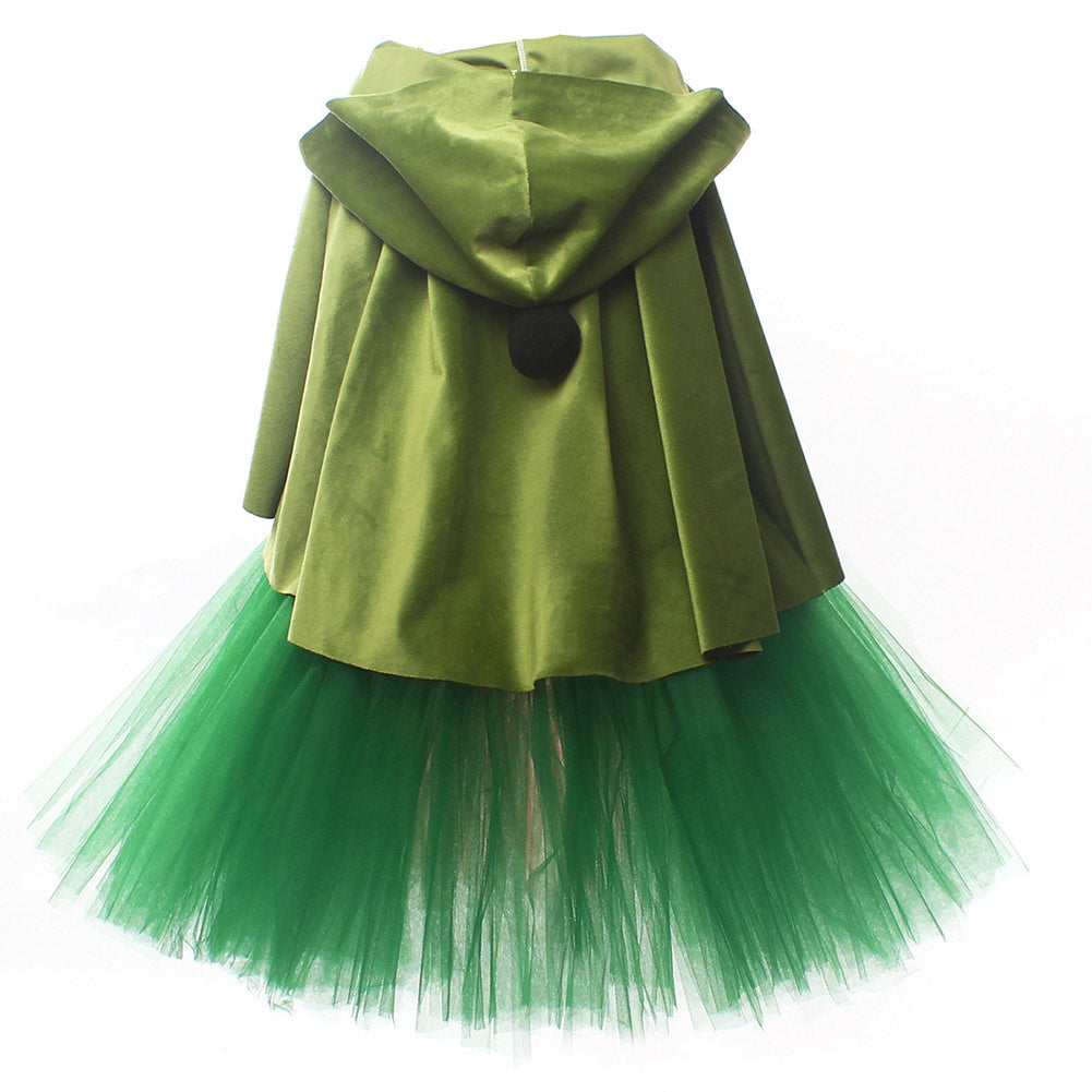 Kinder Mädchen Bogenschützin Kleid Kostüm für Halloween, Karneval oder Party – mittelalterlicher Waldjäger-Cosplay-Anzug