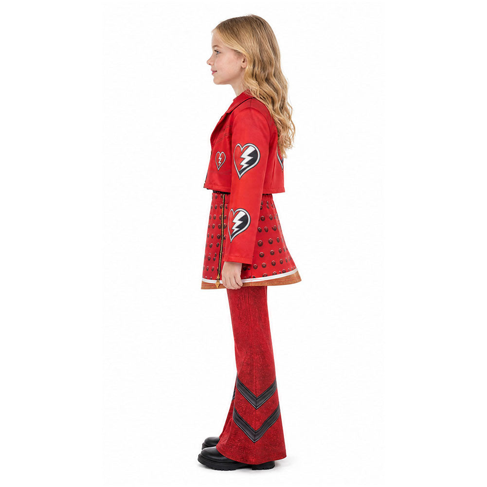 Kinder Mädchen Cosplay-Kostüm für Halloween, Karneval und Partys Descendants Wicked Wonderland Red