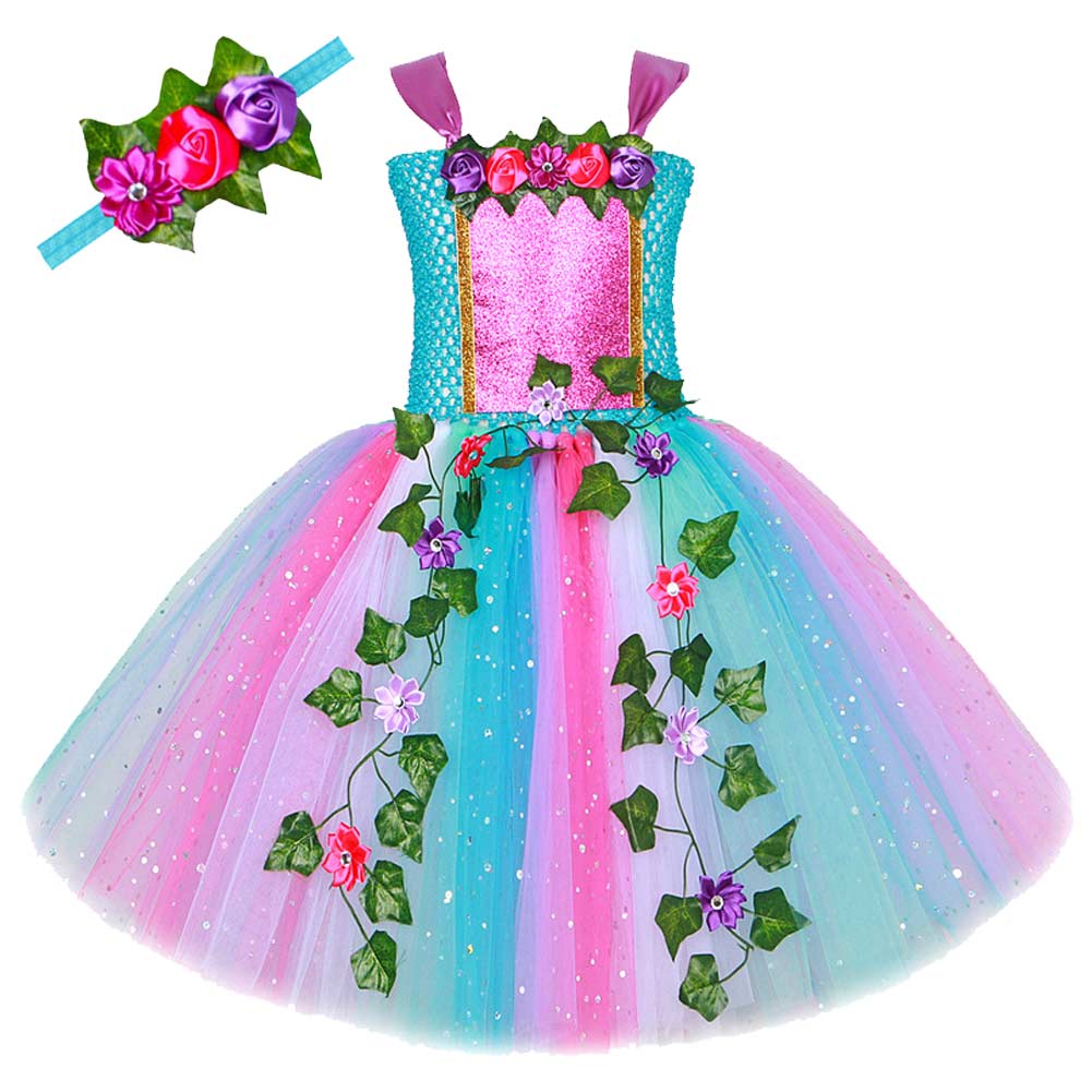 Kinder Mädchen Feenkleid Mesh Prinzessin TUTU Rock Schmetterlingsflügel Flauschiger Rock Cosplay Kostüm Outfits Halloween Karneval Anzug  ﻿
