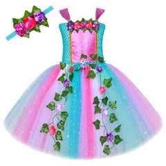 Kinder Mädchen Feenkleid Mesh Prinzessin TUTU Rock Schmetterlingsflügel Flauschiger Rock Cosplay Kostüm Outfits Halloween Karneval Anzug  ﻿