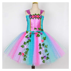 Kinder Mädchen Feenkleid Mesh Prinzessin TUTU Rock Schmetterlingsflügel Flauschiger Rock Cosplay Kostüm Outfits Halloween Karneval Anzug  ﻿