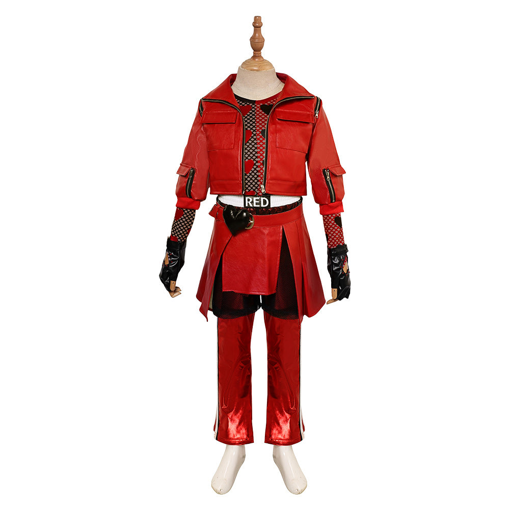 Kinder Mädchen Kleid Descendants: The Rise of Red- Red Cosplay Kostüm Outfits Halloween Karneval Anzug