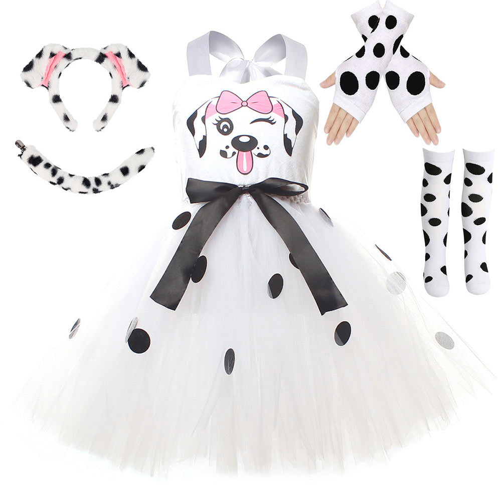 Kinder Mädchen Kleid Hund Tier-Cosplay Cosplay-Kostüm Halloween Karneval Party