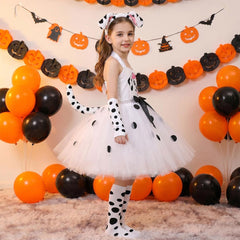 Kinder Mädchen Kleid Hund Tier-Cosplay Cosplay-Kostüm Halloween Karneval Party