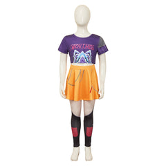 Kinder Mädchen Kpop Demon Hunters Mila Kleid Cosplay Kostüm Halloween Karneval Party Anzug