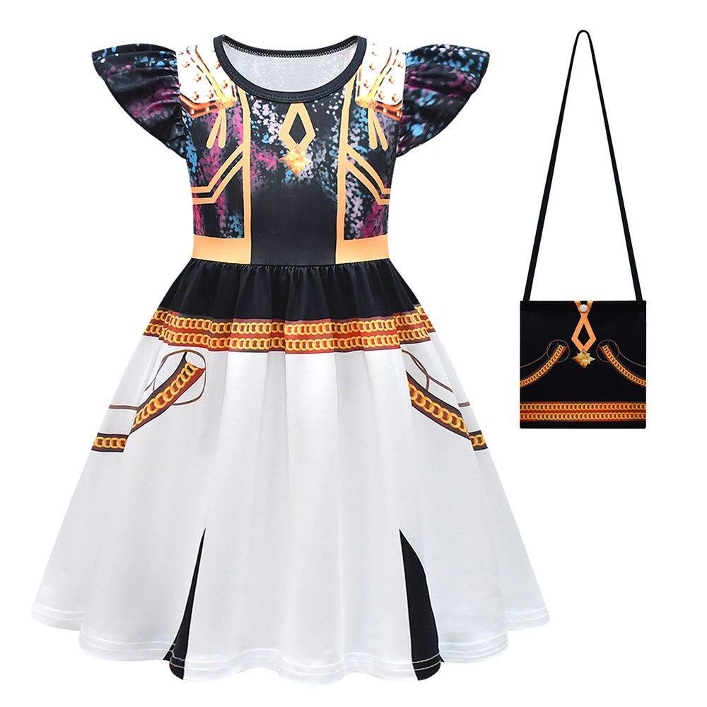 Kinder Mädchen Kpop Demon Hunters Mira Cosplay Kleid Tasch Halloween Karneval Party Anzug